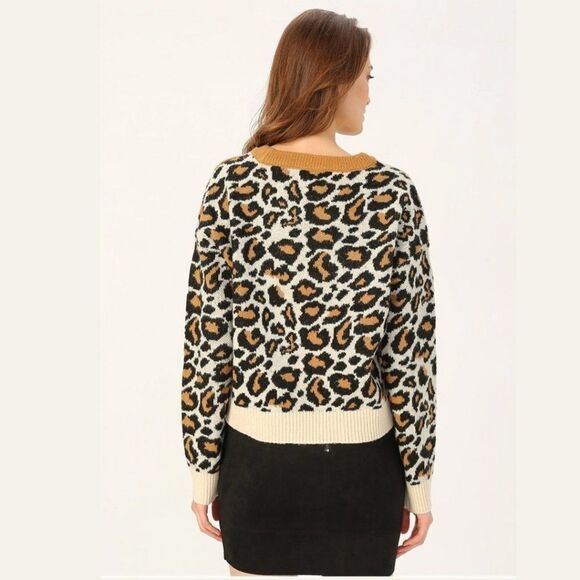 Vero Moda Apres Ski Chalet Leopard Sweater - Picture 5 of 6